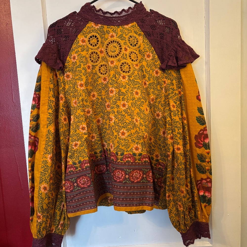 Farm Rio x Anthropologie Blouse
